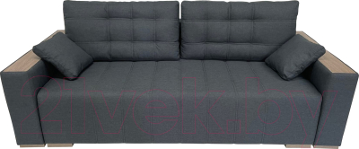 Диван ФорестДекоГрупп Милан 2 (Lux 18, рогожка антрацит) - фото