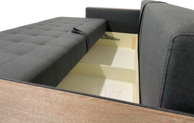 Диван ФорестДекоГрупп Милан 2 (Lux 18, рогожка антрацит)