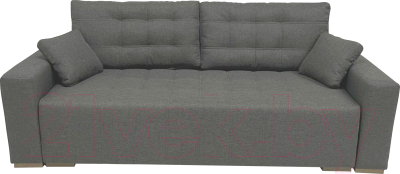 Диван ФорестДекоГрупп Милан 3 (Lux 05, рогожка светло-серый) - фото