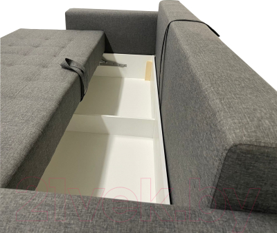 Диван ФорестДекоГрупп Милан 3 (Lux 06, рогожка пыльно-серый)