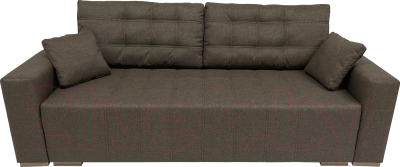 Диван ФорестДекоГрупп Милан 3 (Lux 19, рогожка коричневый) - фото
