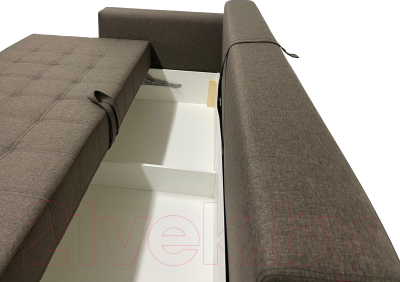 Диван ФорестДекоГрупп Милан 3 (Lux 19, рогожка коричневый)