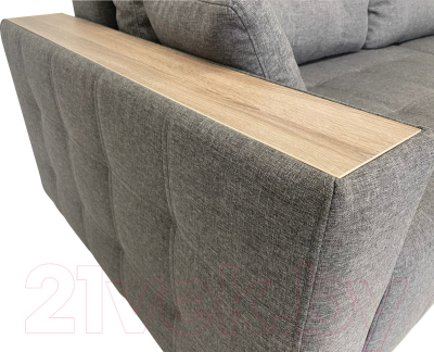 Диван угловой ФорестДекоГрупп Милан 2 левый (Lux 06, рогожка пыльно-серый)