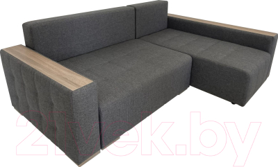 Диван угловой ФорестДекоГрупп Милан 2 левый (Lux 06, рогожка пыльно-серый)