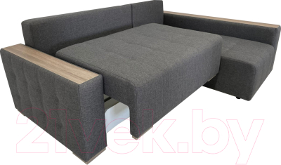 Диван угловой ФорестДекоГрупп Милан 2 левый (Lux 06, рогожка пыльно-серый)