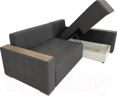 Диван угловой ФорестДекоГрупп Милан 2 левый (Lux 06, рогожка пыльно-серый)