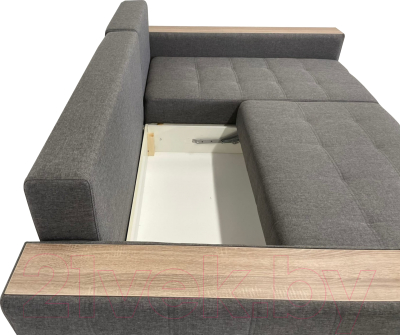 Диван угловой ФорестДекоГрупп Милан 2 левый (Lux 06, рогожка пыльно-серый)