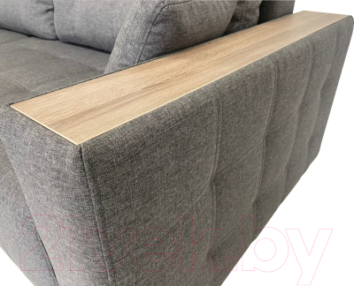 Диван угловой ФорестДекоГрупп Милан 2 правый (Lux 06, рогожка пыльно-серый)