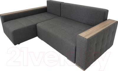 Диван угловой ФорестДекоГрупп Милан 2 правый (Lux 06, рогожка пыльно-серый)