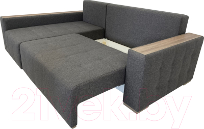 Диван угловой ФорестДекоГрупп Милан 2 правый (Lux 06, рогожка пыльно-серый)