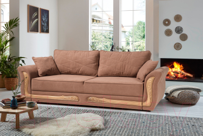 Диван ФорестДекоГрупп Ровена 2 (Delta 50, коричневый)