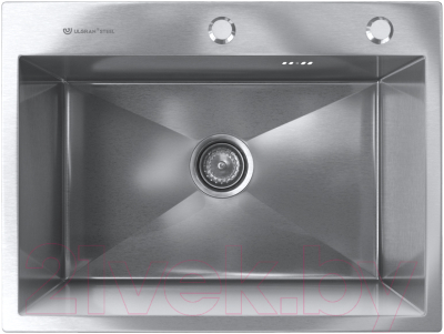 Мойка кухонная Ulgran Steel 60x45 (брашированная сталь) - фото