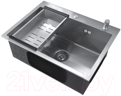 Мойка кухонная Ulgran Steel 60x45 (брашированная сталь)