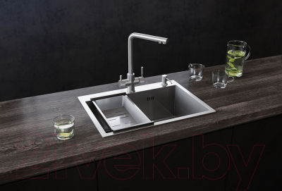 Мойка кухонная Ulgran Steel 60x45 (брашированная сталь)