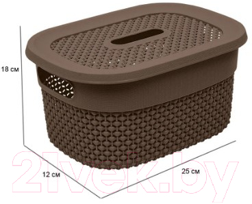 Корзина Эльфпласт Ariana EP559 (3л, коричневый)
