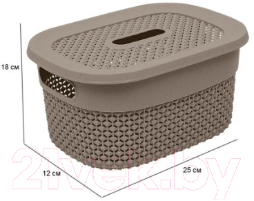 Корзина Эльфпласт Ariana EP559 (3л, серо-коричневый)