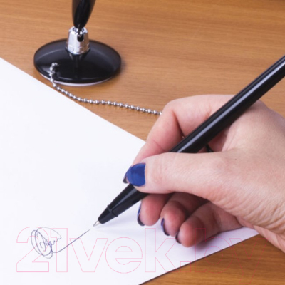 Ручка шариковая Brauberg Стенд-Пен Блэк1 / 140889