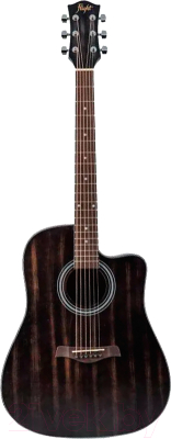 Акустическая гитара Flight D-155C MAH BK - фото