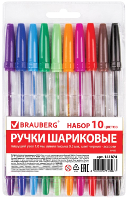 Набор шариковых ручек Brauberg Line / 141874 - фото