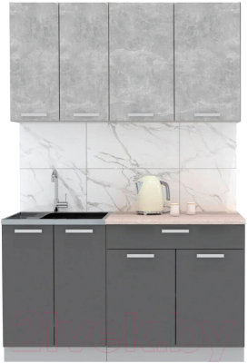 Готовая кухня Интерлиния Мила Лайт 1.4-60 - фото