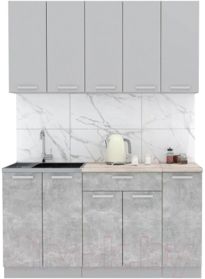 Готовая кухня Интерлиния Мила Лайт 1.5 - фото