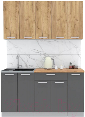 Готовая кухня Интерлиния Мила Лайт 1.5 - фото