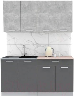 Готовая кухня Интерлиния Мила Лайт 1.6 - фото