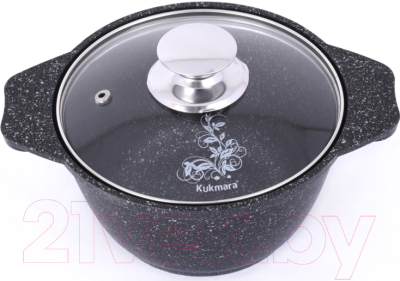 Кастрюля Kukmara кмт12а (темный мрамор) - фото