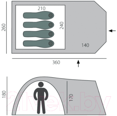 Палатка BTrace Element 4 / T0507