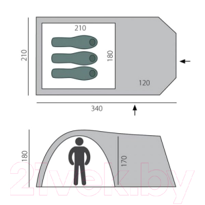 Палатка BTrace Element 3 / T0506