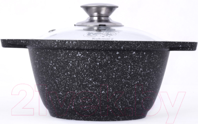 Кастрюля Kukmara кмт22а (темный мрамор)