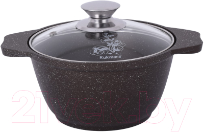 Кастрюля Kukmara кмк42а (кофейный мрамор) - фото
