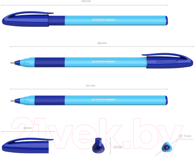 Ручка шариковая Erich Krause U-109 Neon Stick&Grip / 47612