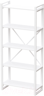 Стеллаж Millwood Neo Loft СН-1 Л (дуб белый Craft/металл белый) - фото