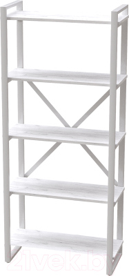 Стеллаж Millwood Neo Loft СН-3 Л (дуб белый Craft/металл белый) - фото