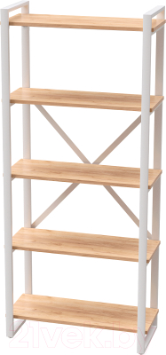 Стеллаж Millwood Neo Loft СН-3 Л (дуб золотой Craft/металл белый) - фото