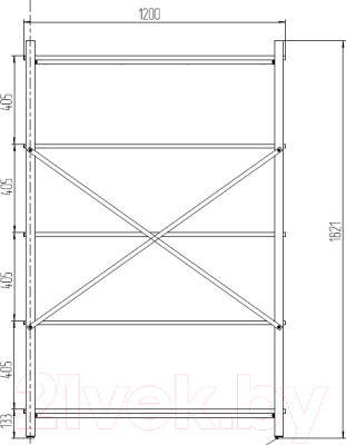 Стеллаж Millwood Neo Loft СН-4 Л (дуб белый Craft/металл белый)