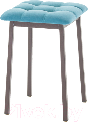 Табурет AMC Comfort 7.2.13 (ткань бирюзовый/коричневый) - фото