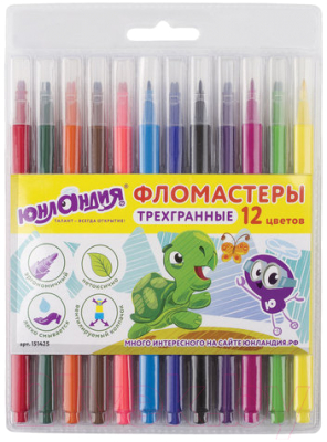 Фломастеры Юнландия Зоопарк / 151425 - фото