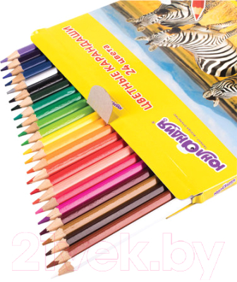 Набор цветных карандашей Юнландия Мир животных / 181385