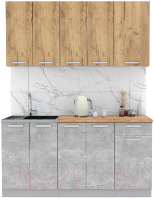 Готовая кухня Интерлиния Мила Лайт 1.6-60 - фото