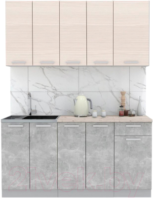 Готовая кухня Интерлиния Мила Лайт 1.6-60 - фото