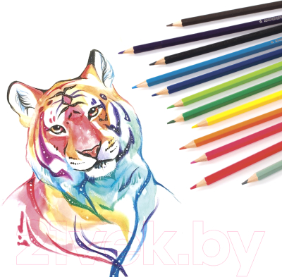 Набор акварельных карандашей Юнландия Юный волшебник / 181404