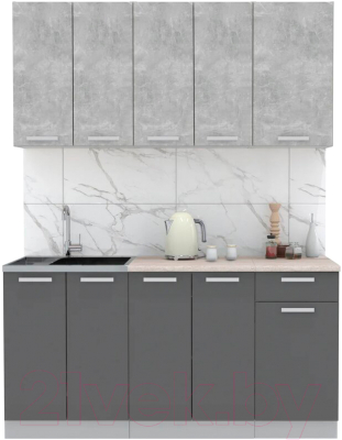 Готовая кухня Интерлиния Мила Лайт 1.6-60 - фото