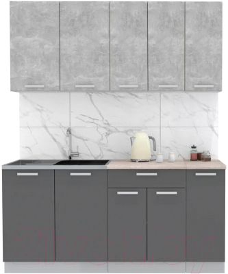 Готовая кухня Интерлиния Мила Лайт 1.7 - фото