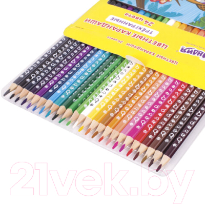 Набор цветных карандашей Юнландия Юнландик-детектив / 181682