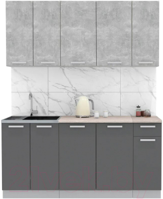 Готовая кухня Интерлиния Мила Лайт 1.7-60 - фото