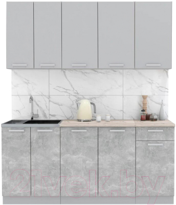 Готовая кухня Интерлиния Мила Лайт 1.8-60 - фото