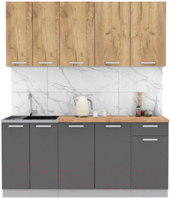 Готовая кухня Интерлиния Мила Лайт 1.8-60 - фото