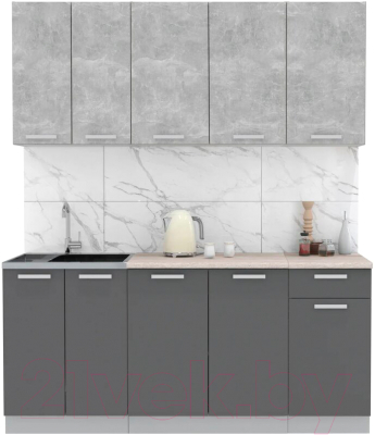 Готовая кухня Интерлиния Мила Лайт 1.8-60 - фото